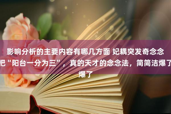 影响分析的主要内容有哪几方面 妃耦突发奇念念把“阳台一分为三”，真的天才的念念法，简简洁爆了