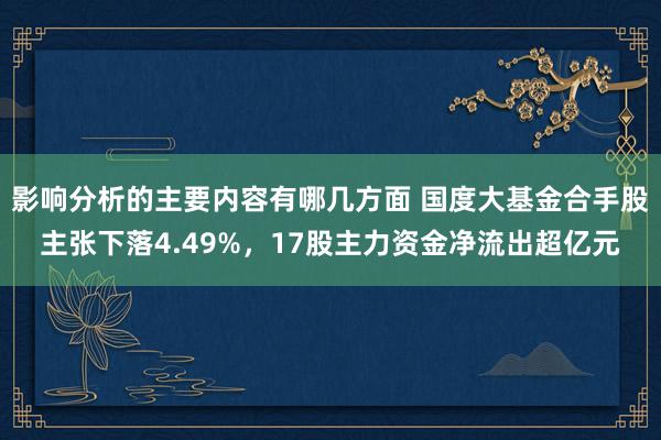 影响分析的主要内容有哪几方面 国度大基金合手股主张下落4.49%，17股主力资金净流出超亿元