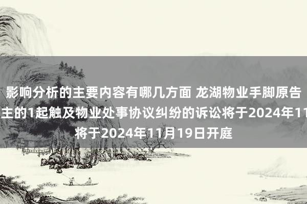 影响分析的主要内容有哪几方面 龙湖物业手脚原告/上诉东说念主的1起触及物业处事协议纠纷的诉讼将于2024年11月19日开庭