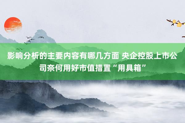 影响分析的主要内容有哪几方面 央企控股上市公司奈何用好市值措置“用具箱”