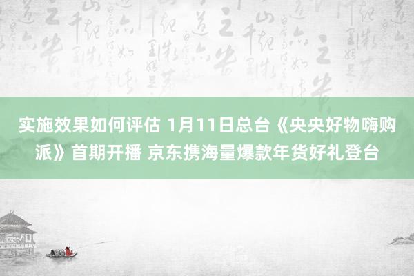 实施效果如何评估 1月11日总台《央央好物嗨购派》首期开播 京东携海量爆款年货好礼登台