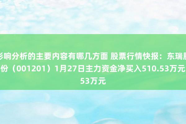 影响分析的主要内容有哪几方面 股票行情快报：东瑞股份（001201）1月27日主力资金净买入510.53万元